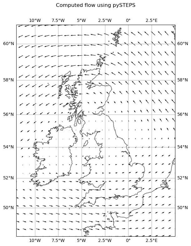 Precipitation radar obs